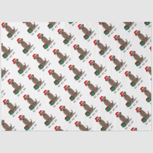 クリスマスサンタチョコレートラブラドールリトリエおもしろいバー 薄葉紙 (正面)