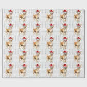 クリスマスサンタチワホアホリデードッグ ラッピングペーパー (フラット)