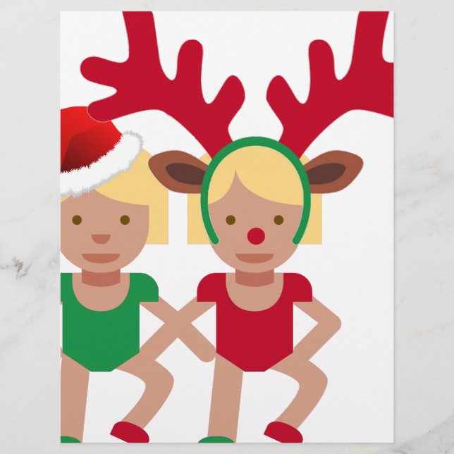 クリスマスサンタツインズ絵文字 (正面)