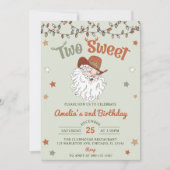 クリスマスサンタツースイーツセカンドバースデーパーティー 招待状 (正面)