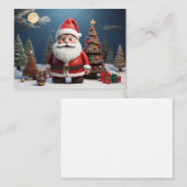 クリスマスサンタデザインとクリスマスアート 名刺 (正面/裏面)