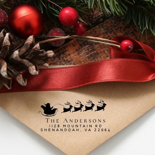 クリスマスサンタトインデア差出人住所 セルフインキングスタンプ