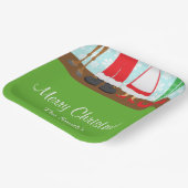 クリスマスサンタトインデア足 ペーパープレート (傾斜あり)