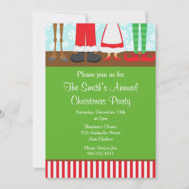 クリスマスサンタトインデア足 招待状