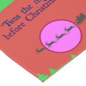 クリスマスサンタトナカイの前の夜だった ショートテーブルランナー (コーナー)