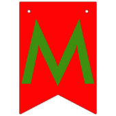 クリスマスサンタトナカイ赤バンティンバナー バンティングフラッグ (第1の旗)