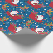 クリスマスサンタトナカイ ラッピングペーパー (角)