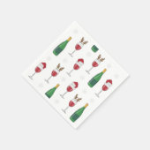 クリスマスサンタトナディアワインスノーフレークホリデー スタンダードカクテルナプキン (角)