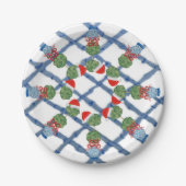 クリスマスサンタトピアリージンジャー  ペーパープレート (正面)