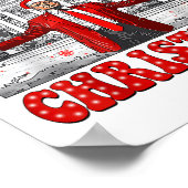 クリスマスサンタトランプおもしろいクリスマスPの家に ポスター (角)