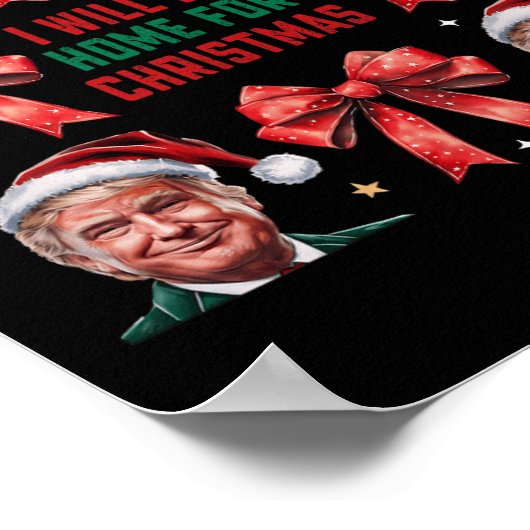 クリスマスサンタトランプコおもしろいークに帰省する ポスター (角)