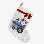 クリスマスサンタトレインホリデーストッキング スモールクリスマスストッキング (正面 (吊り時))