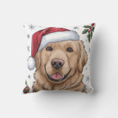 クリスマスサンタドグゴールデンレトリバー装飾用クッション クッション (裏面)