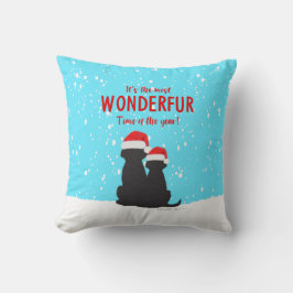 クリスマスサンタドッグス装飾用クッション クッション