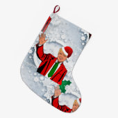 クリスマスサンタドナルドトランプクリスマスストッキング ラージクリスマスストッキング (正面 (吊り時))
