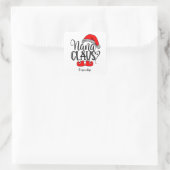 クリスマスサンタナナクロースおもしろいホリデイ スクエアシール (バッグ)