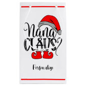 クリスマスサンタナナクロースおもしろいホリデイ スモールペーパーバッグ (裏面)
