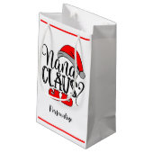 クリスマスサンタナナクロースおもしろいホリデイ スモールペーパーバッグ (裏面アングル)