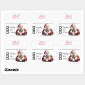 クリスマスサンタネームタグバッジニースいけな スクエアシール (シート)