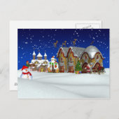 クリスマスサンタノースポールシーナリーポストカード シーズンポストカード (正面/裏面)