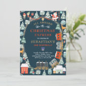 クリスマスサンタノースポールトレイン誕生日パーティー 招待状 (スタンド正面)