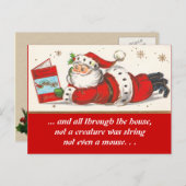 クリスマスサンタハガキの前夜 シーズンポストカード (正面/裏面)