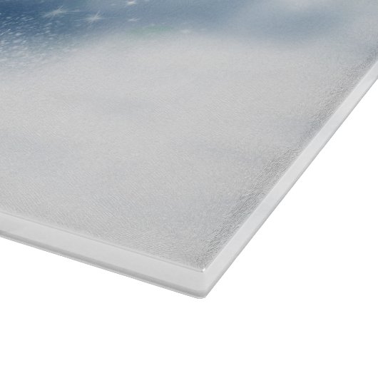 クリスマスサンタハットでパグ カッティングボード (角)