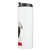 クリスマスサンタハットの可愛いブラックパグ タンブラー (回転右)