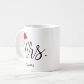 クリスマスサンタハットの名前 コーヒーマグカップ (正面左)