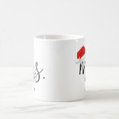 クリスマスサンタハットの名前 コーヒーマグカップ (中央)