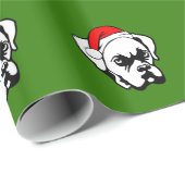 クリスマスサンタハットを持つボクサー犬 ラッピングペーパー (ロールコーナー)