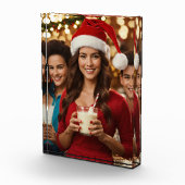 クリスマスサンタハットガールとボーイフォトブロック フォトブロック (右)