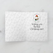 クリスマスサンタハットシェットランドシェプドッグ(sable)かわいい カード (内部)