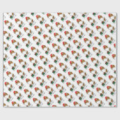 クリスマスサンタハットシェットランドシェプドッグ(sable)かわいい ラッピングペーパー (フラット)