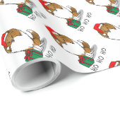 クリスマスサンタハットシェットランドシェプドッグ(sable)かわいい ラッピングペーパー (ロールコーナー)