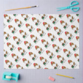 クリスマスサンタハットシェットランドシェプドッグ(sable)かわいい 薄葉紙 (クラフト)