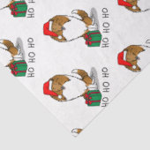 クリスマスサンタハットシェットランドシェプドッグ(sable)かわいい 薄葉紙 (詳細)