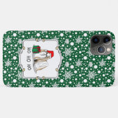 クリスマスサンタハットシーズー(犬)Tzu (tan white)犬可愛い Case-Mate iPhoneケース (裏面(横))