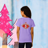 クリスマスサンタハットジンジャーブレッドアルファベットJガールズ Tシャツ