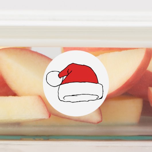 クリスマスサンタハットスケッチクリスマスハットスケッチ ラベル (貼付)