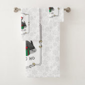 クリスマスサンタハットスコティッシュテリア(黒)かわいい バスタオルセット (インサイチュ)