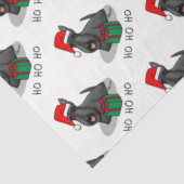 クリスマスサンタハットスコティッシュテリア（黒）かわいい 薄葉紙 (詳細)