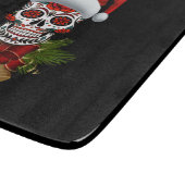 クリスマスサンタハットデイオブザデッドシュガースカル カッティングボード (角)