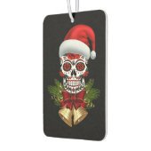 クリスマスサンタハットデイオブザデッドシュガースカル カーエアーフレッシュナー (左)