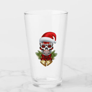 クリスマスサンタハットデイオブザデッドシュガースカル タンブラーグラス