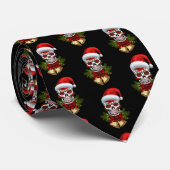クリスマスサンタハットデイオブザデッドシュガースカル ネクタイ (ロール)