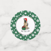 クリスマスサンタハットドイツの羊飼い犬かわいい コンフェッティ (スモール正面)