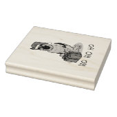 クリスマスサンタハットドイツの羊飼い犬かわいい ラバースタンプ (スタンプ)