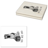 クリスマスサンタハットドイツの羊飼い犬かわいい ラバースタンプ (押印)