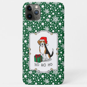クリスマスサンタハットビーグル(トリカラー3)犬かわいい iPhone 11 PRO MAXケース